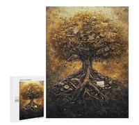 Golden Tree of Knowledge Puzzle 500 Pièces Educa Jouet en Bois Cadeau Unique Décoration Intérieure Jeu Éducatif Challenge Toy Adultes Et Enfants À Partir De 14 Ans 500 PCS