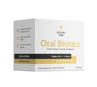 Golden Tree Oral Biotics Complexe de bactéries lactiques pour hygiène bucco-dentaire - 7 milliards d'UFC par dose combat la mauvaise haleine et protège les dents et les gencives. Goût de menthe