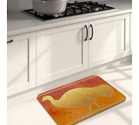 Golden Turkey Tapis de cuisine pour sol, motif feuilles d'automne vintage, décoratif, doux, rembourré, confortable, lavable, antidérapant pour cuisine, évier, buanderie, salle de bain, 40,6 x 61 cm