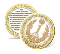Golden Victory Pièce de monnaie de sobriété 1 an, puces Champion AA, jeton d'anniversaire, cadeau de sobriété pour femmes et hommes, cadeaux anonymes, jeton de sobriété