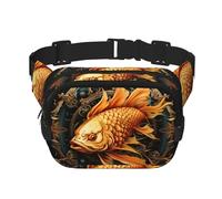 Golden Walleye Sac banane multifonction imprimé unisexe tendance Sac de rangement de sport de voyage