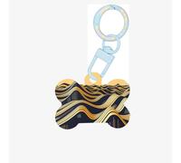 Golden Wave Médaille d'identification pour animaux de compagnie, en acrylique en forme d'os, parfaite pour les chiens et les chats de petite et grande taille, mignonne et fonctionnelle