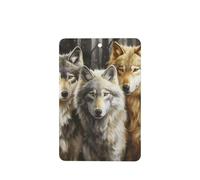 Golden Wolves Fantasy Lot de 4 désodorisants pour voiture - Cartes parfumées à suspendre - Pour tablettes d'aromathérapie de voiture