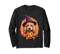 Goldendoodle Chien gribouillage Mignon et Effrayant pour Halloween Manche Longue