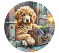 Goldendoodle Circulaire Puzzle Convient pour Adultes Et Enfants 1000 Pièces Fun Défiant Unique Toy (67.5x67.5cm)