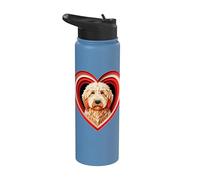 Goldendoodle Cœur mignon Doodle Golden Doodle Amoureux des chiens Stainless Steel Insulated Water Bottle