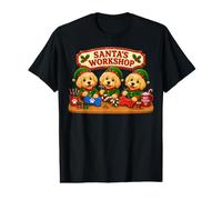 Goldendoodle Golden Doodle Jouet d'atelier du Père Noël T-Shirt Graphique avec Valeur