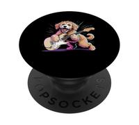 Goldendoodle Guitare pour Chien Star Rock and Roll Goldendoodle PopSockets PopGrip Adhésif