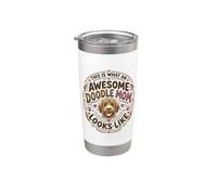 Goldendoodle Mom Awesome Doodle Mom Gobelet isotherme en acier inoxydable double paroi