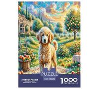 Goldendoodle Puzzles 1000 Pieces Cadeau Unique Animaux intelligents Jeu Éducatif Challenge Toy À De Qualité Supérieure Peinture Art pour Adultes Et Enfants À Partir De 12 Ans 38x26cm/1000pcs