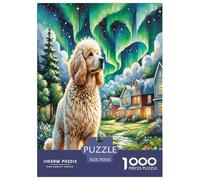 Goldendoodle Puzzles 1000 Pieces Cadeau Unique Jeu Éducatif Défi Jouet À De Qualité Supérieure Peinture Art pour Adultes Et Enfants À Partir De 14 Ans 70x50cm/1000pcs