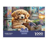 Goldendoodle Puzzles 1000 Pièces Cadeau Unique Jeu Éduchatif Défi Jouet À De Qualité Supérieure Peinture Art pour Adultes Et Enfants À Partir De 14 Ans 70x50cm/1000pcs