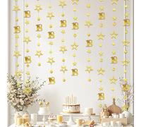 Goldene Deko Lot de 4 guirlandes Happy Birthday 18e anniversaire fille garçon décoration d'anniversaire fille garçon décoration de fête surprise guirlande de rêve décoration de fête