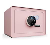 GOLDENKEY Coffre-fort de sécurité numérique et boîte à verrouillage, petite boîte sûre pour argent, serrure à empreintes digitales, parfaite pour la maison, le bureau, l'hôtel, le travail, les bijoux,