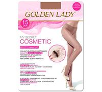 Goldenlady Mysecret 15 Cosmetic Bas Autofixants, 15 DEN, Or (Bronzer K30A), Small (Taille Fabricant: 2 - S) Femme