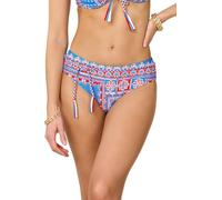 Goldenpoint Femme Maillot de bain Bandana - Partie Basse du Bikini - Slip Hanche Haut avec Ceinture Tressée en Microfibre Fantaisie Bandana Multicolore, multicolore, M