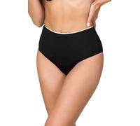 Goldenpoint Sous-vêtements pour femme - Partie basse de la parure de lit - Slip haut Essential en microfibre douce, Noir , M