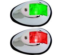 Goldenship Kit D´éclairage Led De Navigation Bâbord/tribord De 42.8 Ma Acier Inoxydable 36x56x89 Mm 12v 2 Unités