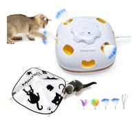 GoldenSun Jouet Interactif Rechargeable pour Chat d'Intérieur en Mouvement - Forme d'Embuscade Mobile à Cacher