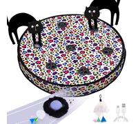 GoldenSun Jouet pour chat - Balle à roulement rapide dans un sac - Jouet pour chat domestique - Balle mobile activée par le mouvement - Tapis à 7 trous