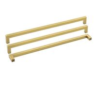 Goldenwarm 1 pièce Poignées de meuble Doré - Poignées pour armoires de cuisine - Poignées de cuisine Doré - 458 mm d'espacement entre les trous - Poignées de meubles - Poignées en laiton brossé