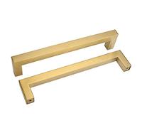 Goldenwarm 1 pièce Poignées de meuble dorées - Poignées pour armoires de cuisine - Poignées de cuisine dorées - 192 mm d'espacement entre les trous - Poignées de meubles - Poignées en laiton brossé