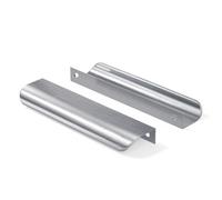 Goldenwarm Lot de 10 Poignée Profil Cuisine Poignee de Meuble Cuisine -LS7027SNB128 Poignée Profil Aluminium Poignée Cuisine Brossé en Alliage d'Aluminium Entraxe 128mm Longueur 150mm