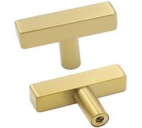 goldenwarm Lot de 12 Boutons de Tiroir Doré Boutons de Placard Laiton -LS1212GD Boutons de Porte Laiton Boutons de Meuble Doré en Acier Inoxydable