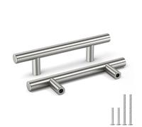 goldenwarm Lot de 15 Poignées de Meuble Cuisine Inox Poignées-Porte Cuisine -LS201BSS90 Armoire Tiroir en Acier Inoxydable Entraxe 90mm