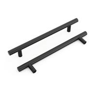 goldenwarm Lot de 15 poignées de meubles, noir, 96 mm, pour armoire de cuisine, porte, cuisine, en acier inoxydable, noir