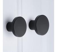goldenwarm Lot de 20 boutons de tiroir, de meubles, de cuisine, d'armoire, vintage - Noir mat - En acier inoxydable - Poignées de porte de cuisine - Noir