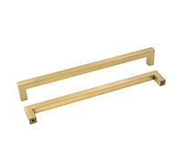 Goldenwarm Lot de 5 poignées de meuble dorées - Poignées pour armoires de cuisine - Poignées de cuisine dorées - 288 mm d'espacement entre trous - Poignées de meubles - Poignées en laiton brossé