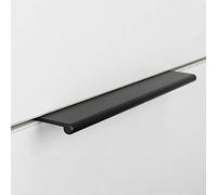 Goldenwarm Poignée de Meuble Cuisine Noir - Lot de 20 en Aluminium, Invisible, Entraxe 128mm - LS7030BK128