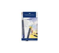 Faber-Castell Crayons de couleur Goldfaber Metal – mine de craie grasse – Coffret métal 12 pièces