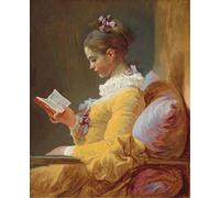 GOLDFI DIY Diamond Art Painting Peintures Célèbres De Jean-Honoré Fragonard - Fille De Lecture - Plein Foret Résine 5D Broderie Point De Croix Mosaïque Faite À La Main 40×50cm