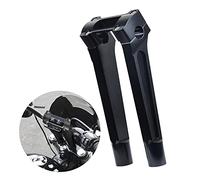 Goldfire Rehausseurs de guidon droits une pièce pour Harley M8 Softail Street Bob 2018, 2019, 2020, 2021 (noir, 25,4 cm)