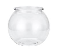 Goldfish Bol en plastique transparent pour petit aquarium rond hydroponique pour la maison, le bureau, la décoration de table (18 cm)