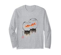 Goldfish Japanese Ink Painting Sumi-E Traditional Art Print Manche Longue