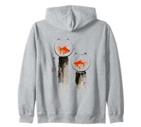 Goldfish Japanese Ink Painting Sumi-E Traditional Art Print Sweat à Capuche