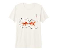 Goldfish Japanese Ink Painting Sumi-E Traditional Art Print T-Shirt Haut de Gamme