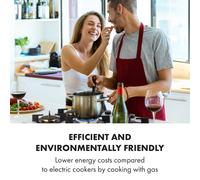 Klarstein Table de Cuisson à Gaz 5 Brûleurs, Plaque Électrique 5 Feux 10400W, Cuisinière Avec Brûleurs en Acier Inoxydable, Compatible GPL