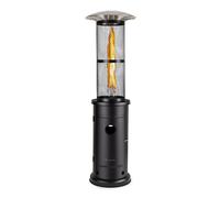 Goldflame chauffages de terrasse à gaz 11,2 kW verre trempé mobile en acier inoxydable