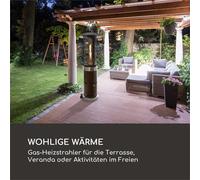 Goldflame Deluxe Chauffe-terrasse 36 000 BTU/11 kW Verre trempé mobile Acier inoxydable Bronze