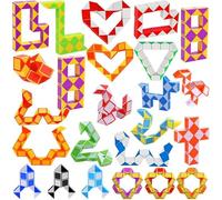 GOLDGE Lot de 24 petits cadeaux d'anniversaire pour enfants - 24 blocs magiques - Puzzle serpent - Petits cadeaux d'anniversaire pour enfants