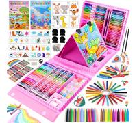 GOLDGE Malette Dessin Enfant, 230+ pièces Coloriage Kit Dessin