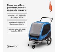 Goldie Buggy remorque à vélo 324 L max. 40 kg pliante résistant aux intempéries