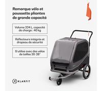 Goldie Buggy remorque à vélo 324 L max. 40 kg pliante résistant aux intempéries
