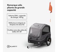 Goldie Home remorque à vélo 334 L max. 40 kg pliante résistante aux intempéries