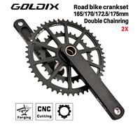 GOLDIX - pédalier de vélo de route, 165/170/172.5/175mm de longueur, en alliage d'aluminium forgé, Double plateau 50-34T/52-36T/53-39T Crank 52-36T