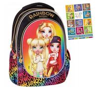 Goldkids - Sac à dos d'écolier pour adolescents, pour garçons et filles, avec Rainbow High Golden, cahier de devoirs, multicolore, 40 x 32 x 17 cm